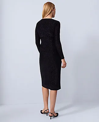 Ann Taylor Petite Velvet Dot Midi Dress sold by Ann Taylor product image thumbnail 2