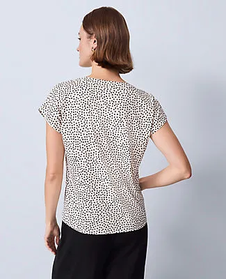 Ann Taylor Mixed Media Pleat Front Top sold by Ann Taylor product image thumbnail 2