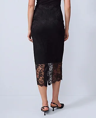 Ann Taylor Petite Lace Clean Midi Skirt sold by Ann Taylor product image thumbnail 3