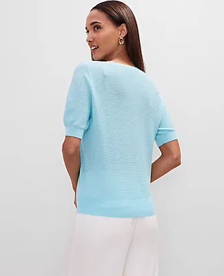 Ann Taylor Linen Blend Crew Neck Sweater sold by Ann Taylor product image thumbnail 2