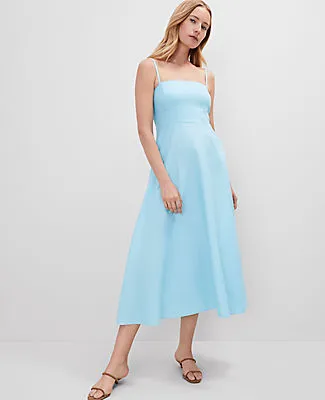 Ann Taylor Linen Blend Midi Dress sold by Ann Taylor product image thumbnail 3
