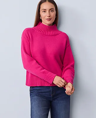 Ann Taylor Petite Ribbed Mock Neck Sweater sold by Ann Taylor