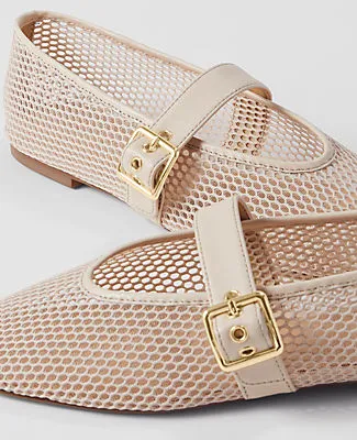 Ann Taylor Mesh Buckled Ballet Flat sold by Ann Taylor product image thumbnail 2