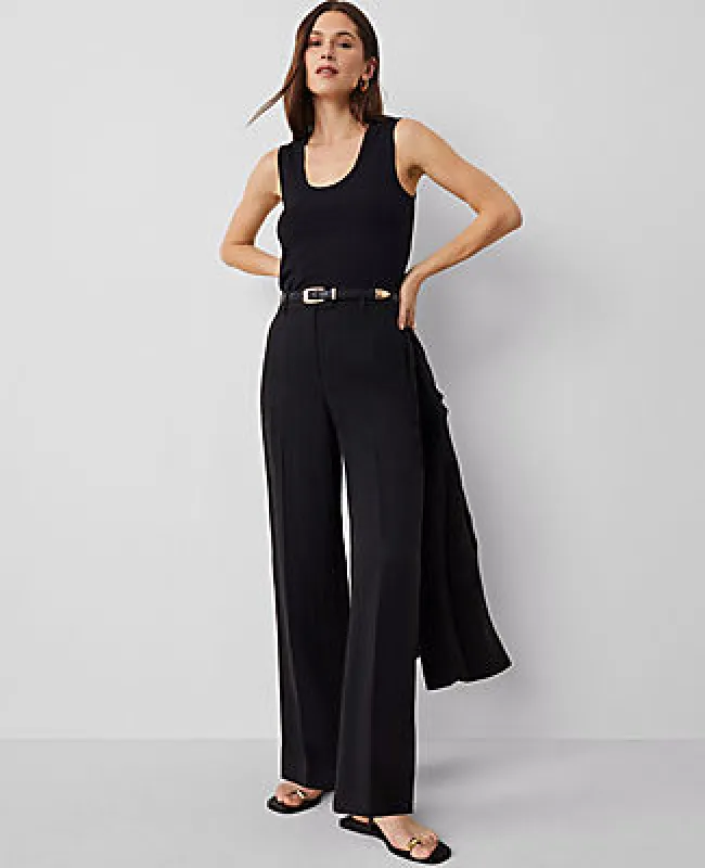 Ann Taylor The Petite Straight Trouser in Twill sold by Ann Taylor