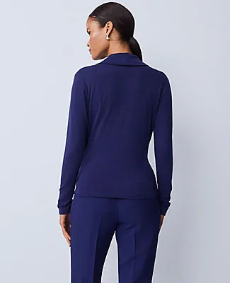 Ann Taylor Shawl Collar Draped Blouse sold by Ann Taylor product image thumbnail 2