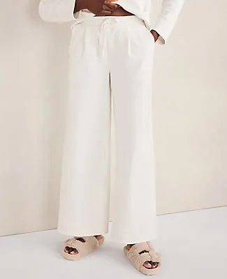 Ann Taylor Haven Well Within Soft-Brushed Fleece Wide Leg Pants sold by Ann Taylor