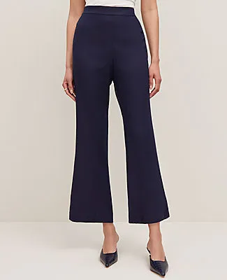 Ann Taylor The Petite Flare Ankle Pant in Linen Blend — Curvy Fit sold by Ann Taylor