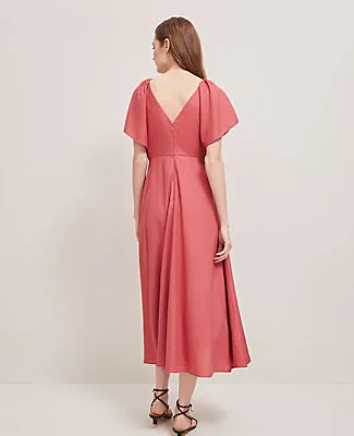 Ann Taylor Linen Blend Flutter Flare Dress sold by Ann Taylor product image thumbnail 2