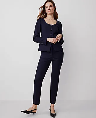 Ann Taylor The High Rise Everyday Ankle Pant in Stretch Cotton sold by Ann Taylor