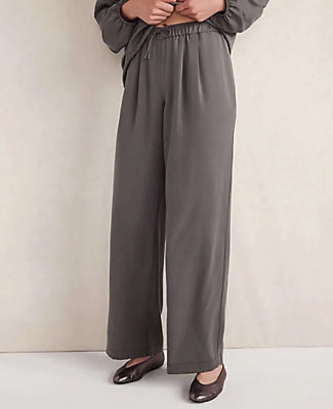Ann Taylor Haven Well Within Washed Pleated Straight Leg Pants sold by Ann Taylor