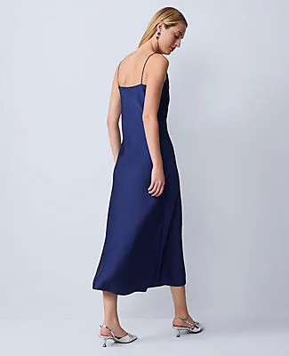 Ann Taylor Petite Satin Cowl Neck Slip Dress sold by Ann Taylor product image thumbnail 2