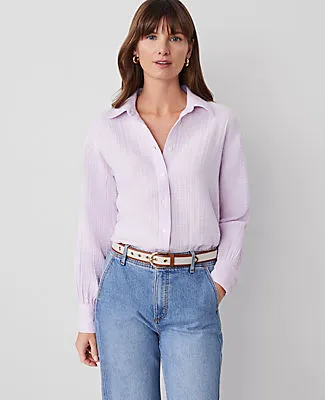 Ann Taylor Gauze Oversized Blouse sold by Ann Taylor