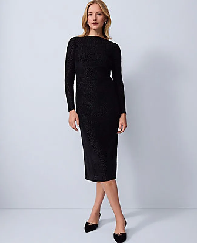 Ann Taylor Petite Velvet Dot Midi Dress sold by Ann Taylor