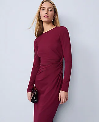 Ann Taylor Petite Crew Neck Twist Sheath Dress sold by Ann Taylor