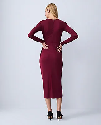 Ann Taylor Petite Crew Neck Twist Sheath Dress sold by Ann Taylor product image thumbnail 2