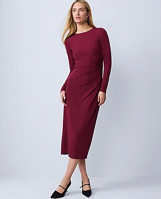 Ann Taylor Petite Crew Neck Twist Sheath Dress sold by Ann Taylor product image thumbnail 3
