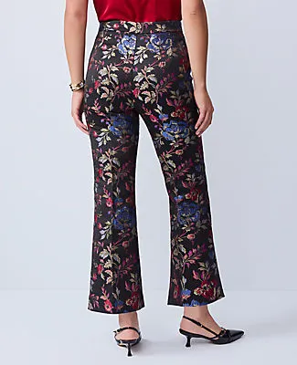 Ann Taylor The Petite Side-Zip Flare Pant in Floral Jacquard sold by Ann Taylor product image thumbnail 4