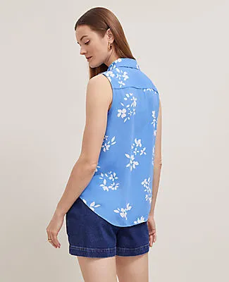 Ann Taylor Floral Sleeveless Shirt sold by Ann Taylor product image thumbnail 2