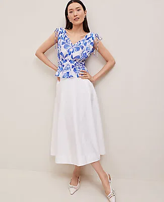 Ann Taylor Tiled Gathered Tie Top sold by Ann Taylor product image thumbnail 3