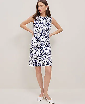 Ann Taylor Floral Linen Blend Shift Dress sold by Ann Taylor
