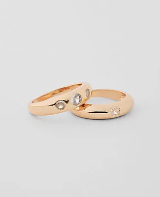 Ann Taylor Crystal Ring Set sold by Ann Taylor