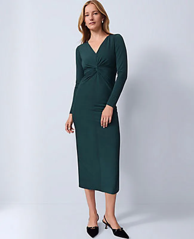 Ann Taylor Petite V-Neck Knit Sheath Dress sold by Ann Taylor