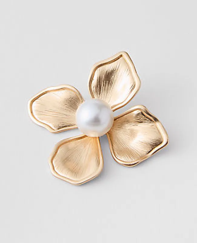 Ann Taylor Pearlized Flower Brooch sold by Ann Taylor