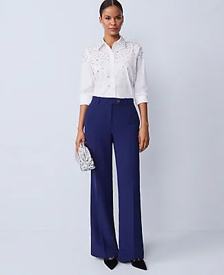 Ann Taylor The Petite Perfect Flare Pant sold by Ann Taylor