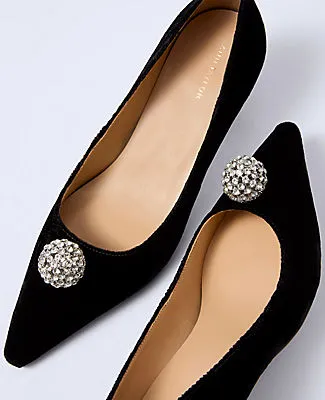 Ann Taylor Velvet Embellished Kitten Heel Pump sold by Ann Taylor product image thumbnail 2