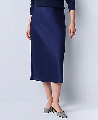 Ann Taylor Petite Satin Bias Slip Skirt sold by Ann Taylor product image thumbnail 2