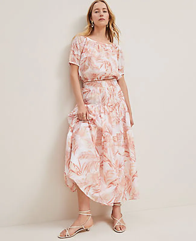 Ann Taylor Petite Floral Tiered Full Skirt sold by Ann Taylor