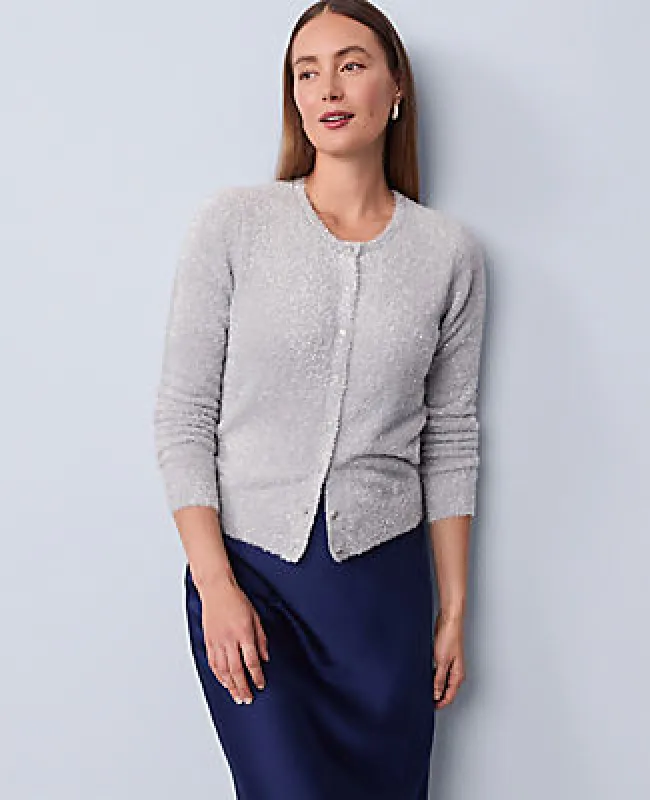 Ann Taylor Petite Shimmer Ann Cardigan sold by Ann Taylor