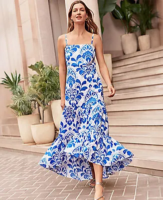 Ann Taylor Petite Tiled Tiered Strappy Maxi Dress sold by Ann Taylor product image thumbnail 4