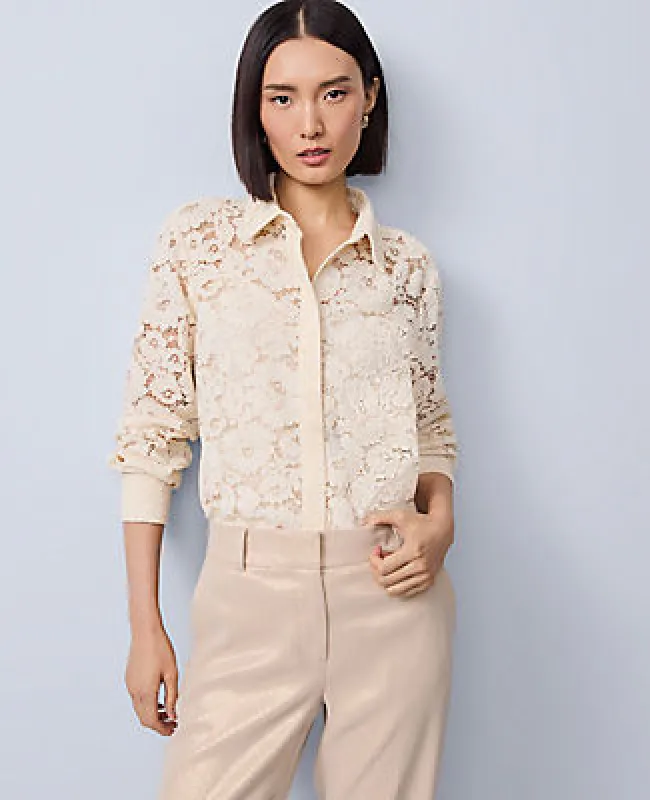 Ann Taylor Lace Shirt sold by Ann Taylor