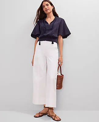 Ann Taylor Petite Weekend Collection Wide-Leg Ankle Pant sold by Ann Taylor