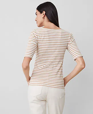 Ann Taylor Striped Scoop Neck Tee sold by Ann Taylor product image thumbnail 2