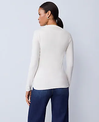 Ann Taylor Petite Asymmetric Ruched Top sold by Ann Taylor product image thumbnail 2