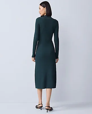 Ann Taylor Petite Ribbed Button Sweater Dress sold by Ann Taylor product image thumbnail 2