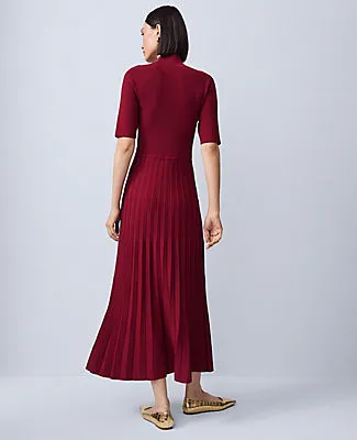 Ann Taylor Mock Neck Pleated Sweater Dress sold by Ann Taylor product image thumbnail 2