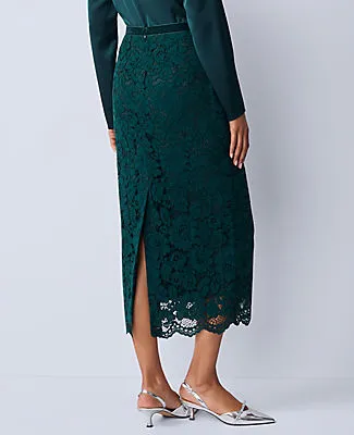 Ann Taylor Petite Lace Column Midi Skirt sold by Ann Taylor product image thumbnail 3