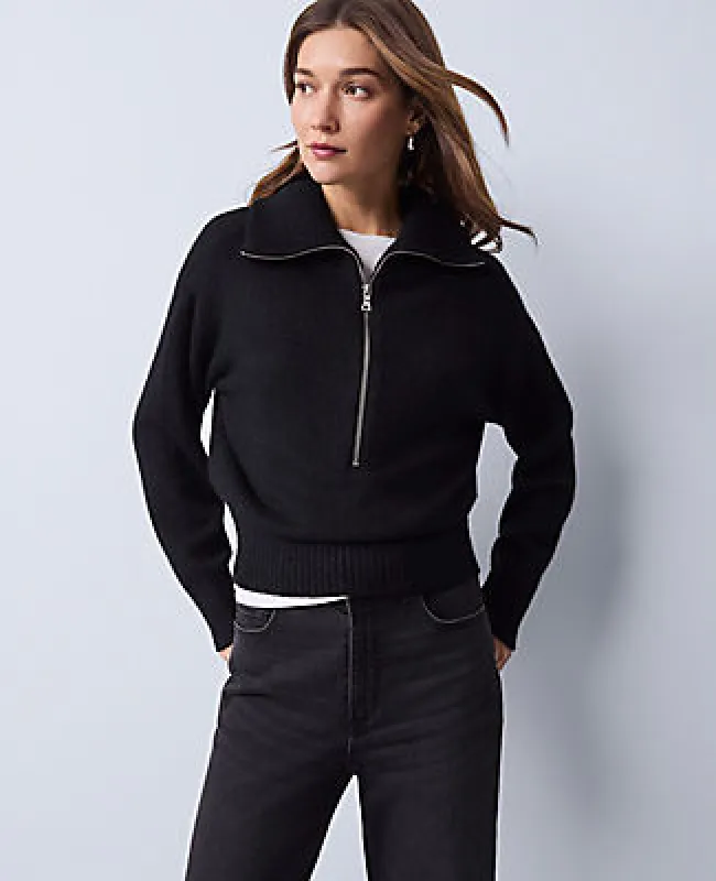 Ann Taylor Weekend Collection Half-Zip Sweater sold by Ann Taylor