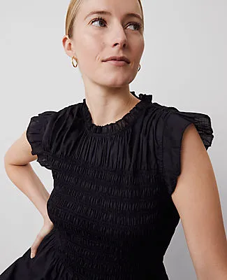 Ann Taylor Smocked Ruffled Top sold by Ann Taylor product image thumbnail 4