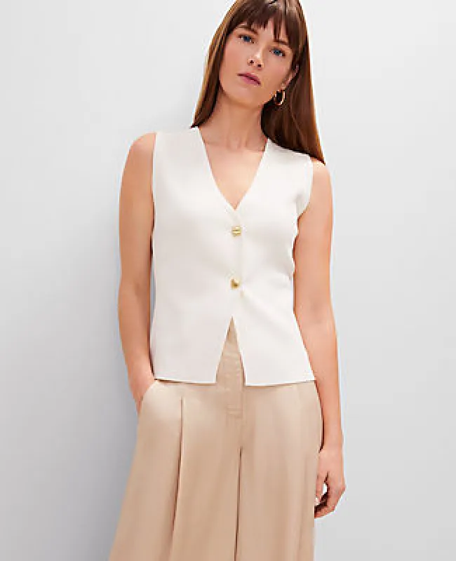 Ann Taylor V-Neck Sweater Vest sold by Ann Taylor