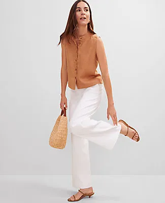 Ann Taylor Linen Sleeveless Shirt sold by Ann Taylor product image thumbnail 3