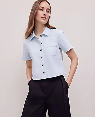 Ann Taylor Weekend Collection Denim Shirt sold by Ann Taylor product image thumbnail 3