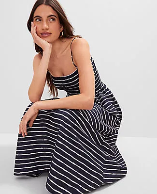 Ann Taylor Petite Weekend Collection Striped Flare Dress sold by Ann Taylor product image thumbnail 3