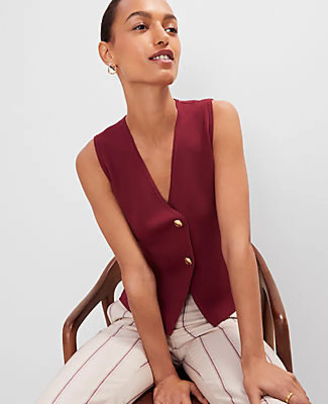 Ann Taylor V-Neck Sweater Vest sold by Ann Taylor