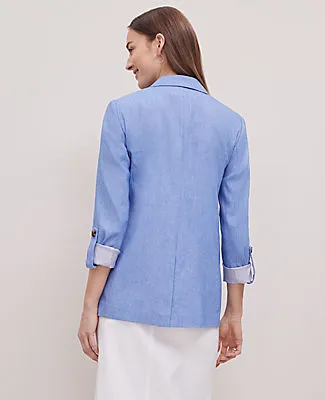 Ann Taylor Petite Weekend Collection Roll Sleeve Linen Blend Blazer sold by Ann Taylor product image thumbnail 2
