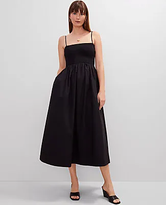 Ann Taylor Smocked Maxi Flare Dress sold by Ann Taylor product image thumbnail 3