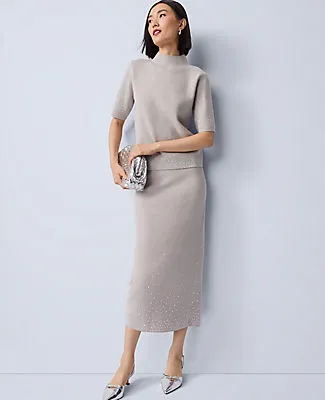 Ann Taylor Petite Embellished Sweater Skirt sold by Ann Taylor product image thumbnail 2